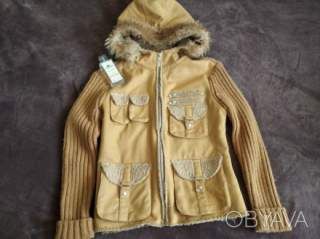 Курточка на овчинці на весну-початок осені для дому, двора