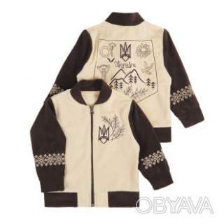 Дитячий бомбер "Ukraine" комбінований, Латте, 86 (1.5 роки)