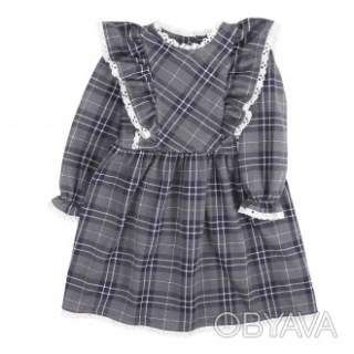 Тепла сукня дитяча з мереживом "Вів'єн 2.0", Сірий