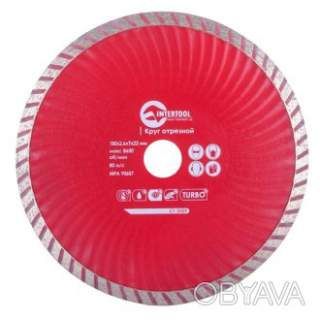 Диск відрізний алмазний Turbo, 180 мм, 22-24%, 8600 об/хв INTERTOOL CT-2009