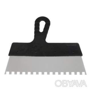 Шпатель із нержавіючої сталі, 250 мм, зуб: 6&times;6 мм INTERTOOL KT-2256