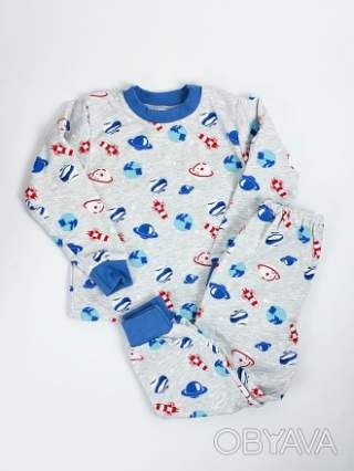 Піжама дитяча з начосом, Сірий, 104 (4 роки)