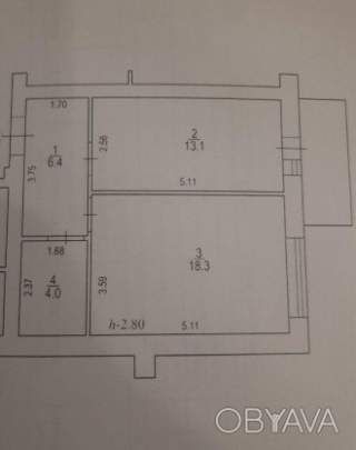 1-комнатная квартира, 45 м.кв.