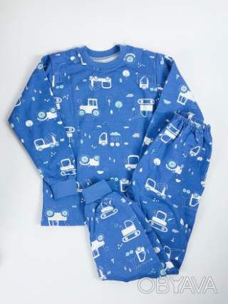 Піжама дитяча з начосом, Джинс, 122 (7 років)