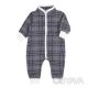 Ромпер ясельний "Клітинка" 2.0 футер, Сірий, 62 (3 міс)