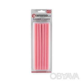 Комплект клейових стрижнів рожевих, 11, 2&times;200 мм, 12 шт