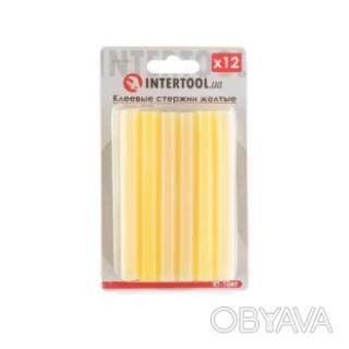 Комплект клейових стрижнів жовтих, 11, 2&times;100 мм, 12 шт