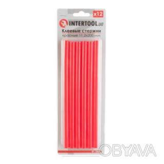 Комплект клейових стрижнів червоних, 11, 2&times;200 мм, 12 шт