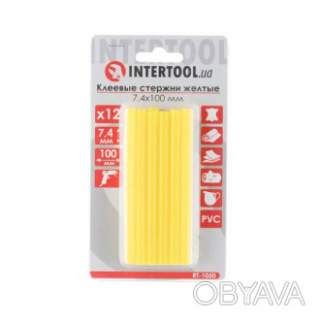 Комплект клейових стрижнів жовтих, 7, 4&times;100 мм, 12 шт