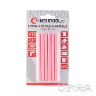 Комплект клейових стрижнів рожевих, 7, 4&times;100 мм, 12 шт