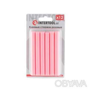 Комплект клейових стрижнів рожевих, 11, 2&times;100 мм, 12 шт