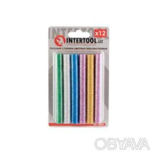Комплект клейових стрижнів кольорових перламутрових, 11, 2&times;100 мм, 12 шт