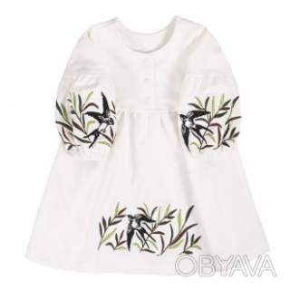 Ясельна сукня з вишивкою "Верба", Білий, 86 (1.5 роки)