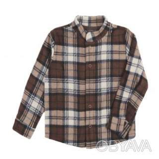 Сорочка дитяча флісова, Коричневий, 128 (9 років)