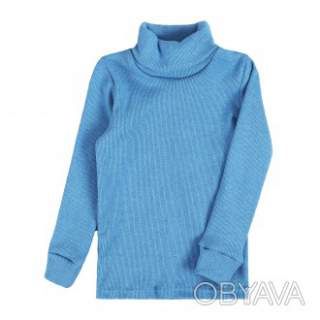 Дитяча водолазка з начосом базова, Бірюзовий, 122 (7 років)