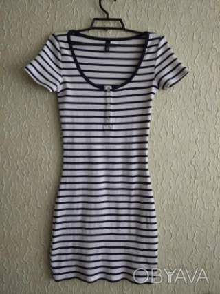 Нове чудове трикотажне плаття в рубчик, р.С, 165/88A, H&M, Камбоджа