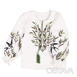 Вишиванка для дівчинки "Верба 2.0", Білий, 128 (9 років)