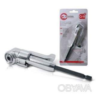 Кутовий адаптер для насадок викрутки, 1/4", Cr-V INTERTOOL VT-0106
