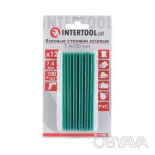 Комплект клейових стрижнів зелених, 7, 4&times;100 мм, 12 шт