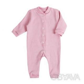 Бавовняний ясельний ромпер "Блейк" з начосом, Рожевий, 62 (3 міс)