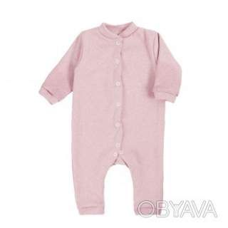 Бавовняний ясельний ромпер "Блейк" з начосом, Пудровий