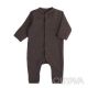 Бавовняний ясельний ромпер "Блейк" з начосом, Шоколад, 68 (6 міс)