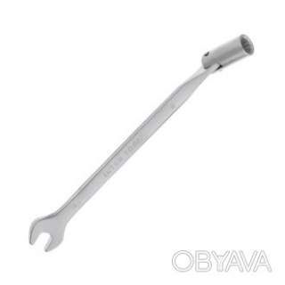 Ключ рожково-накидний, шарнірний, 8 мм, Cr-V, покриття