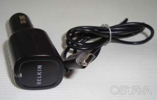 Автомобильная зарядка для регистратора, навигатора miniUSB 5V 0.5А Belkin
