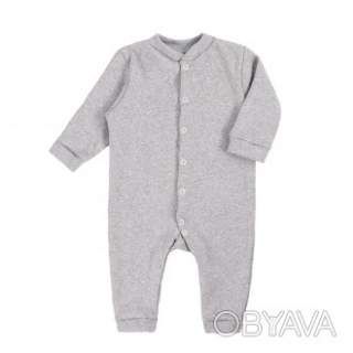 Бавовняний ясельний ромпер "Блейк" з начосом, Сірий, 62 (3 міс)