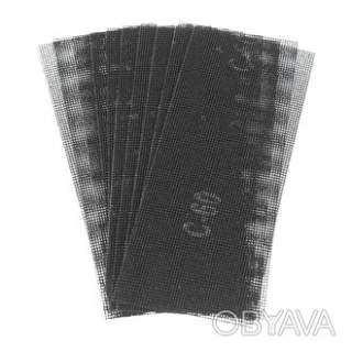 Сітка абразивна, 105&times;280 мм, зерно K60, 10 од. INTERTOOL KT-6006