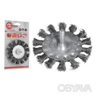 Щітка кільцева, 100 мм, 1/4", пучки крученого дроту, для дриля