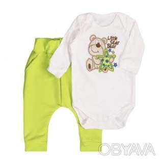 Комплект ясельний "Зіронька" боді + штани, Салатовий