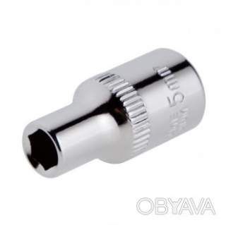 Головка шестигранна 1/4", 5&times;25 мм, Cr-V, STORM INTERTOOL ET-0434