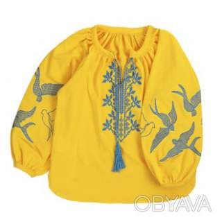 Вишиванка для дівчинки "Ластівки", Жовтий, 158 (від 12 років)