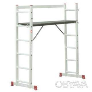 Драбина-поміст, 2&times;6 сходинок, алюміній, 150 кг INTERTOOL LT-0027