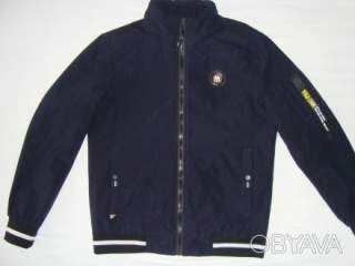 Куртка з капюшоном Panda темно-синій бомбер для хлопця на 12-14 лет