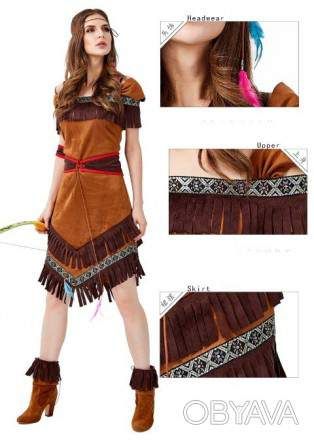 Платье Сукня карнавальна жіноча Покахонтас Принцеси Дикого Заходу з