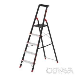 Драбина сталева, 5 сходинок, лоток для інвентарю, висота: 1568 мм, висота