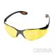 Окуляри захисні, жовті, лінзи полікарбонат, заушники полікарбонат