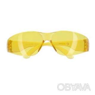 Окуляри захисні, жовті, лінзи полікарбонат, заушники полікарбонат