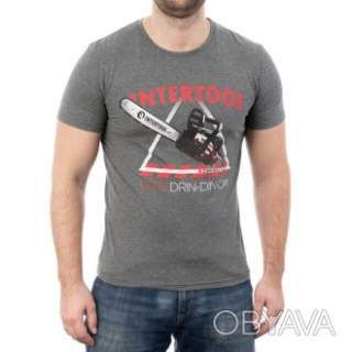 Футболка темно-сіра, S, 95% бавовна, 5% спандекс INTERTOOL SP-2231