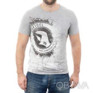 Футболка сіра меланж, S, 100% бавовна INTERTOOL SP-2221