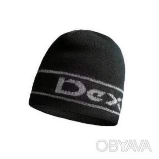 Шапка водонепроникна Dexshell Beanie Reflective Logo чорна з лого L/XL 58-60