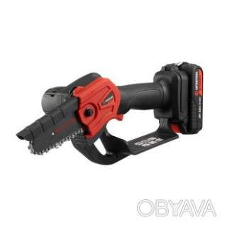 Міні-пилка ланцюгова акумуляторна 20 В, шина 10 см, 4 м/с, Li-ion, 2, 0 Ач