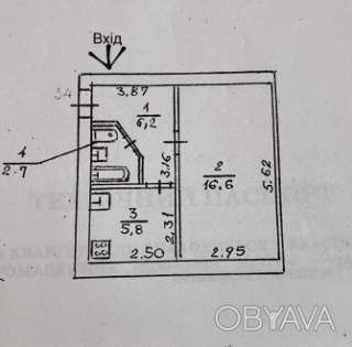 1-комнатная квартира, 31.3 м.кв.