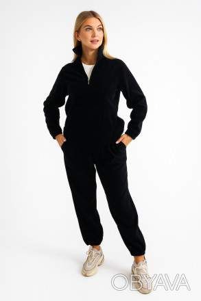 Костюм для женщин теплый, флис Мальта Ж572-21+Ж618-21 XL Черный