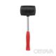 Киянка гумова, 1030 г, 70 мм, чорна гума, металева ручка INTERTOOL HT-0233