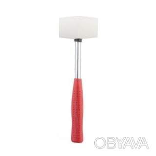Киянка гумова, 280 г, 40 мм, бiла гума, металева ручка INTERTOOL HT-0234