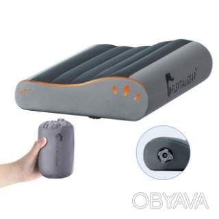 Надувна подушка анатомічна Flextail Zero Pillow, сіра
